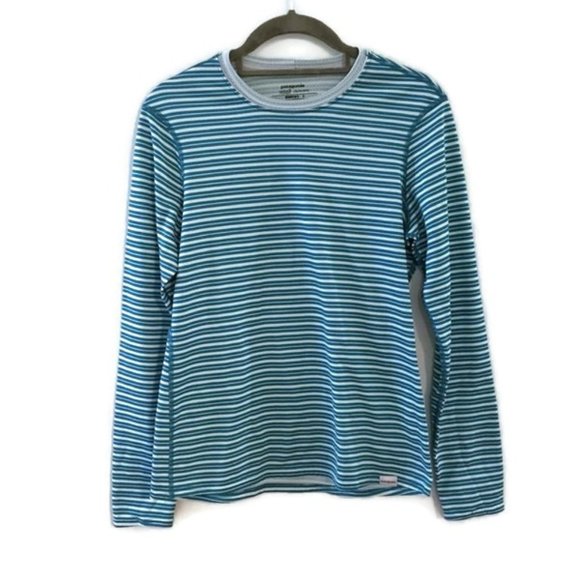 Patagonia Tops - PATAGONIA Caplilene 3 Midweight Polartec striped T